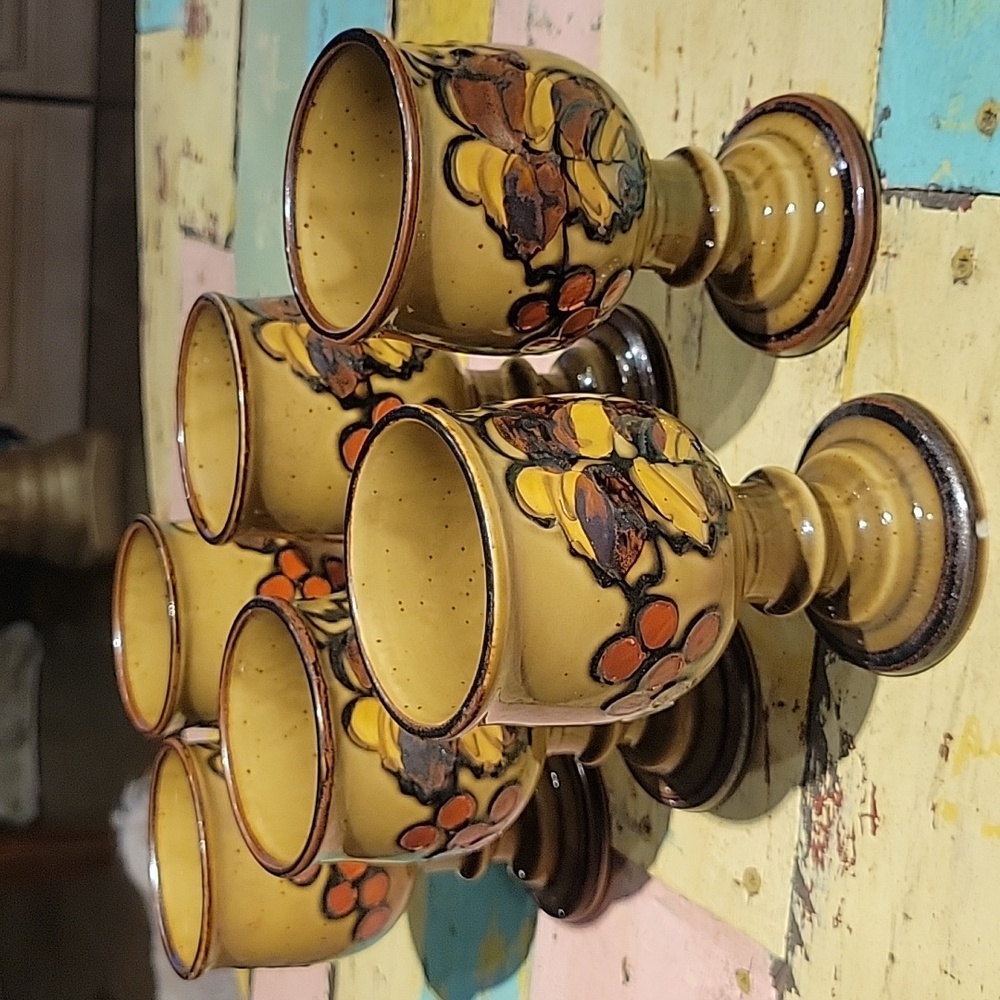 Otagiri Ceramic Goblets Mid Century